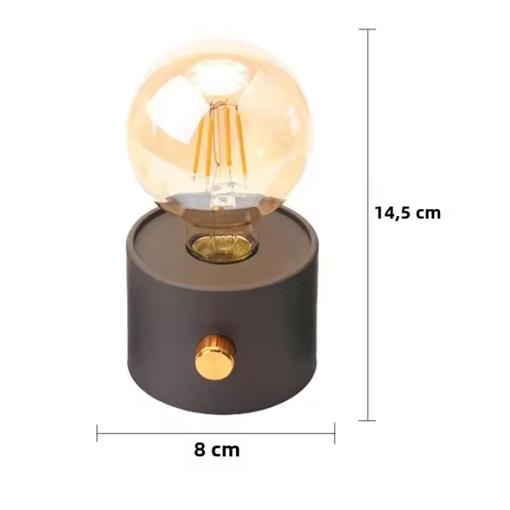 Lámpara Nocturna LED En Forma De Bulbo Retro Iluminación Para Dormitorio Y Corredor Con Pilas Incluidas Luz Para Bebé - 1