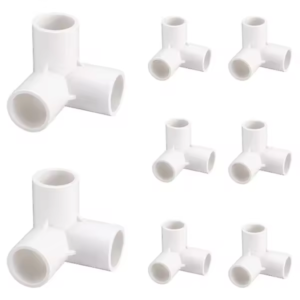 8pcs Pvc Pipe Connector 3-way Elbow Fittings For Pvc Furniture Pipe Fittings Greenhouse Frame Tent Connection - 1