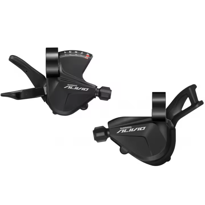 SHIMANO | Pulsadores De Cambio ALIVIO M3100 2x9v - Este juego de manetas de cambio Shimano Alivio SL-M3100 está destinado a bicicletas de montaña y trekking equipadas con 2 x 9 marchas - 1