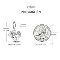 Encanto De Colgante De Árbol De Familia Platinado En Plata Para Pulsera De Bangle Y Collar DIY Regalo Con Doble Vuelo Aéreo - details 167