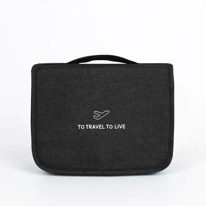 Neceser de viaje colgante, neceser portátil para mujer, neceser de gran capacidad, perfecto para viajes/uso diario - 1