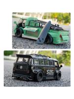 Modelo De Coche T1 Autobús En Escala 1/32 Con Apertura De 5 Puertas Y Sonido Luz Retroceso Arrastre Neumáticos De Goma Regalo Para Niños - details 9