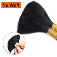 Cuerpo Onda 100% Cabello Humano En Lote Sin Costuras Cabello Brasileño Virgen Negra Natural Para Trecear Desenrollado Remy Origin China - details 3