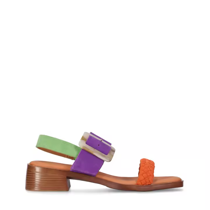 Chika10 Leather BINKA 01 Sandalia de Tacón Morado/Purple - 1