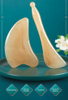 Masajeador De Cara Natural OX Horn Gua Sha Para Piel Cuidado Facial Masaje Resina Herramienta De Scraping Beauty Health Care - details 3