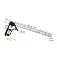 Regla De Ángulo Combinado De Acero Inoxidable 300mm Para Carpintería Y Tableros Muebles Nivel De 45 Grados Herramienta De Bricolaje - details 2