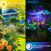 Luces Solares Para Jardín Impermeables Decorativas Para Camino Patio Jardín Flor Lampara De Fierro Artificiales Luz LED Moderna - details 1