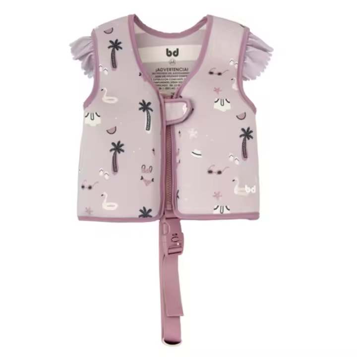 Chaleco flotador Hawaii Bimbidreams rosa talla 1-3 años y 3-6 años - 1