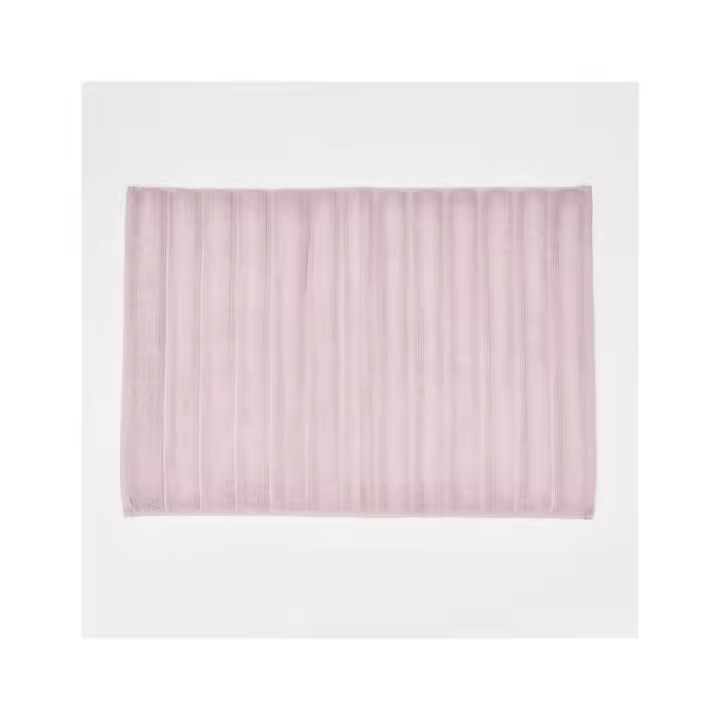 Alfombra de baño Ribs, Color Malva, 100% Algodón, 50x70cm, Don Algodón - 1