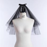 Nueva Llegada De Velos De Boda En Tulle Negro Corto Dos Capas Para Mujer Accesorios De Boda Tipo De Velos: De Hombro - details 1