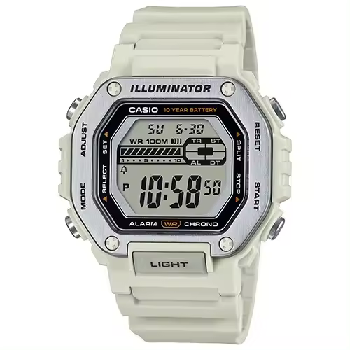 Reloj deportivo hombre Casio MWD-110H-8a 100m WR 10 años de batería Hora Mundial - 1