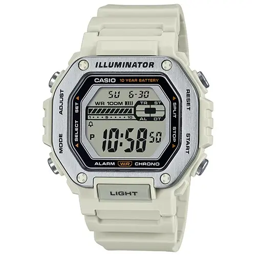 Reloj deportivo hombre Casio MWD-110H-8a 100m WR 10 años de batería Hora Mundial - 1