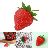 10pcs Frutas Artificiales Fresa Artificial Decoración De Hogar Y Fotografía Prop De Navidad Material Plástico Tamaño 1.26cm - details 2