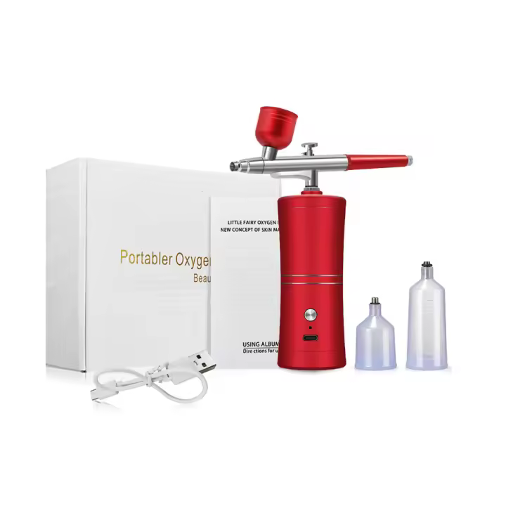Pistola De Aire Aéreo Para Uñas Con Compresor Pintura Por Spray Decoración De Pasteles Portátil Recargable Herramienta De Belleza Multiusos - 1