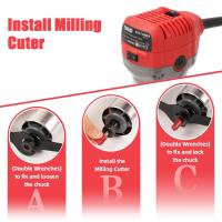 Fresadora Rebajadora de Aluminio Profesional 710W 33,000 RPM - Máquina de Ranurar y Biselar para Carpintería Metálica, Bricolaje y Trabajos de Precisión con Base Estabilizadora - details 5