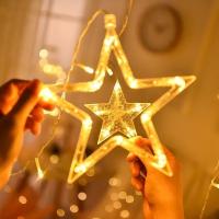 Curtain Garland LED De Estrella Y Luna Para Decoración De Eid Mubarak Y Ramadan Adorno De Navidad Para Casa Y Eventos Musulmanes Decoración De Fiesta Islámica - details 13