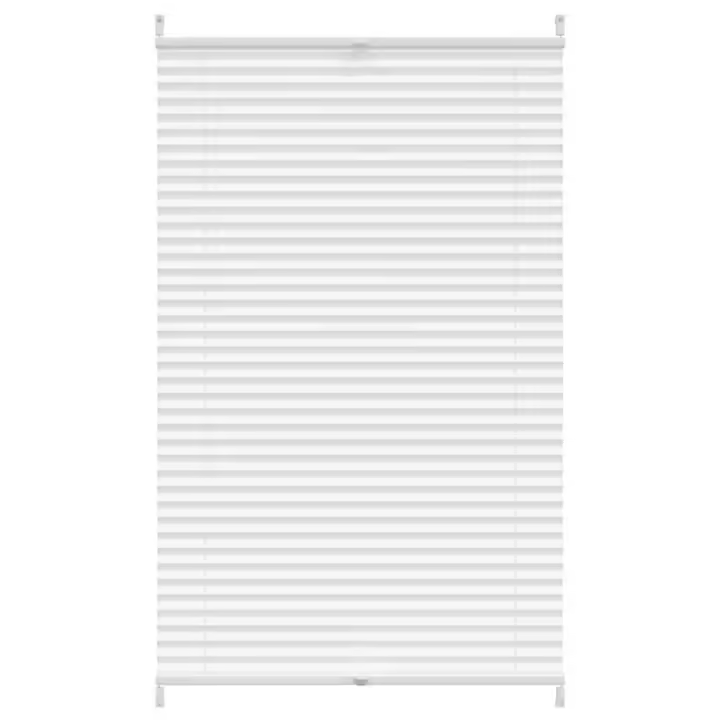 Plisse Persiana Cortina Plisada 90X100cm en color Blanco/Crema | protección solar decorativa para ventanas hogar oficina dormitorio fácil de instalar - 1