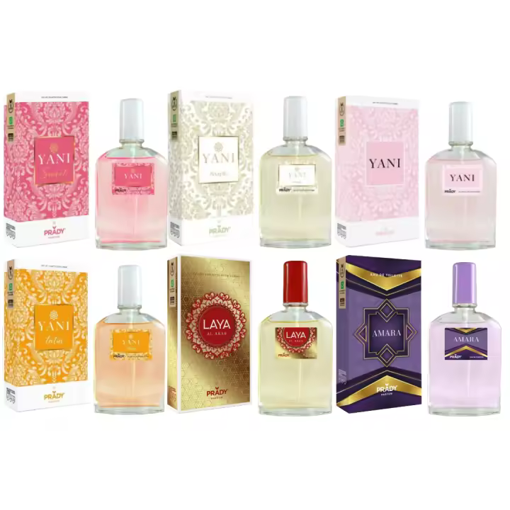 COLONIAS DE MUJER  YANI SWEET TATUS MUA LAYA AL ARAB AMARA (PACK  6 UNIDADES)  PRADY PARFUMS - FRAGANCIAS 90 ML - 1