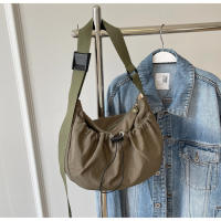 Bolso De Hombro De Nylon Nueva Diseño En Niche Color Sólido Con Pliegues Bolso Cruzado Versátil Para Uso Casual En Clase Y Comuting - details 29