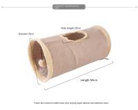 Túnel De Tela De Gamuza Plegable Para Gatos Juguete Educativo Interactivo Suave Y Cálido Otoño E Invierno Suministros Para Gatos - details 5
