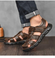 Zapatos De Cuero Genuino Para Hombres Sandalias Clásicas De Verano Para Exterior Caminar Transpirables Sandalias De Hombre - details 12