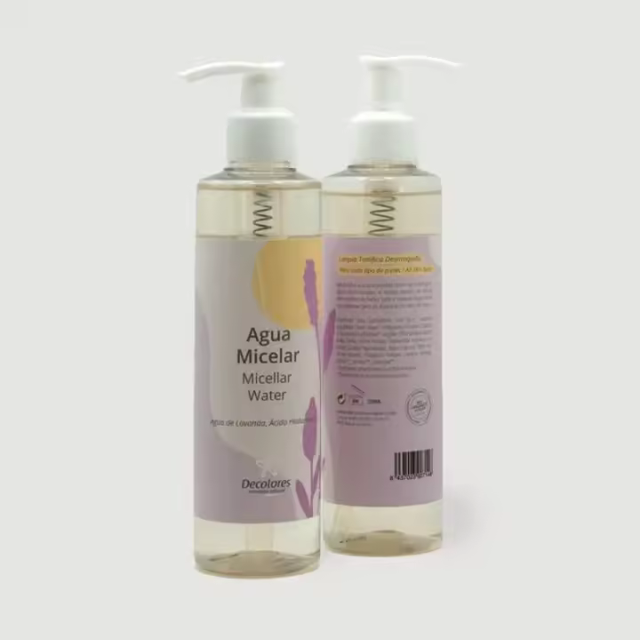 Agua Micelar Rostro - 250 ml - 100% Natural - con Ácido Hialurónico - Todo Tipo de Pieles - Limpieza profunda - Desmaquillante e Hidratante - 1