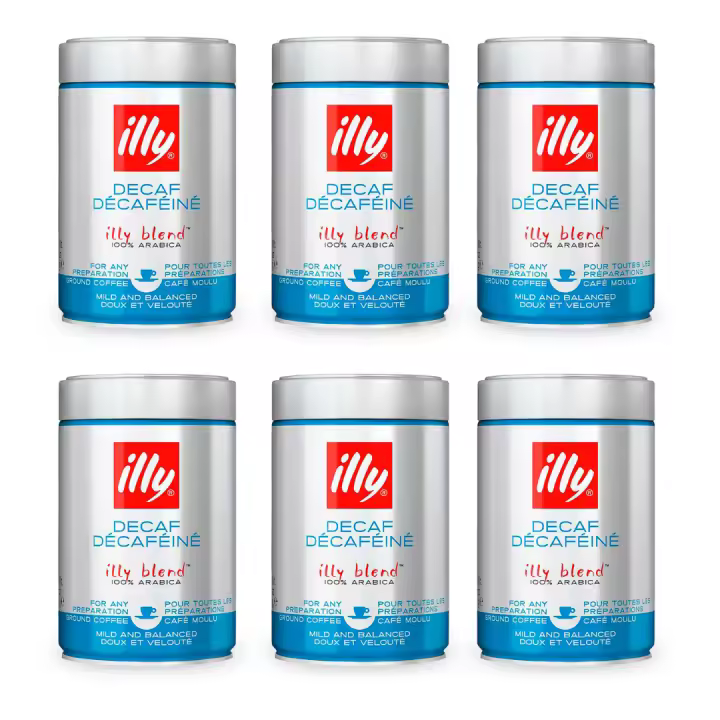 Pack 6 x Illy Café Molido Descafeinado 250 Grs - Qumir - 1