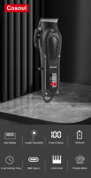 Cortadora De Pelo Cosoul Compacta Con Pantalla LED Ajuste De Longitud De Pelo Batería De Gran Capacidad Para Barba Y Cabello Seco Y Húmedo - details 0