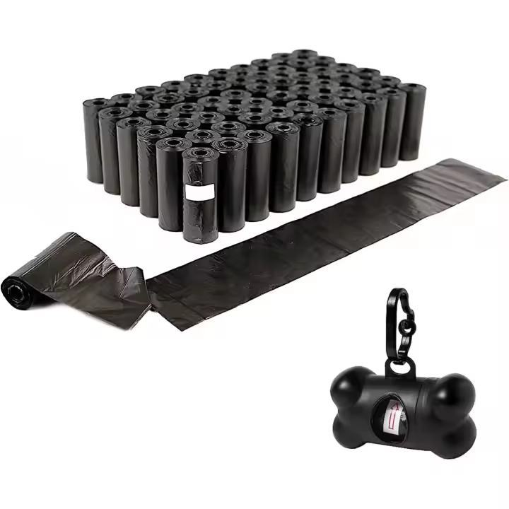 1800 Bolsas (120 Rollos) + Regalo un Dispensador de Clip para Correa Rollo Recambio15 pcs (Dispensador color al azar) Bolsas de Caca para Perro Cachorro Bolsas para excrementos de Perro Mascotas Animales Domésticos. - 1
