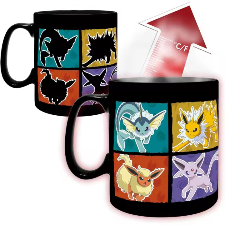 Taza Térmica Eevee Cambia De Color Pokémon Cerámica 460 mls - 1