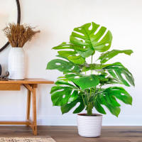 Planta Artificial De Monstera 60-100cm (39.4 Pulgadas) Árbol De Palma Falso Hoja De Tortuga Verde Para Decoración De Hogar Jardín Habitación Oficina - details 11
