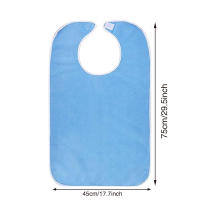 Bib Adulto Absorbente Y Lavable Reutilizable Protector De Ropa Impermeable De Algodón Para Ancianos Discapacitados Hombres Y Mujeres - details 2