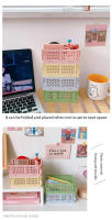 Caja De Almacenamiento Plegable De Plástico En 6 Colores Para Estudiantes Organizador De Escritorio Para Papelería Y Cinta - details 3