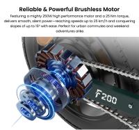 Bicicleta Eléctrica Plegable ESKUTE F200, Motor de 250W, Batería de 36V 7.8Ah, Neumáticos de 14 pulgadas, Velocidad Máxima de 25 km/h, Autonomía de 50 km, Frenos de Disco Mecánicos, Pantalla LCD - details 1