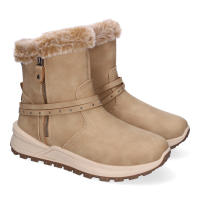 Davinia Shoes Botines de Invierno Planos para Mujer, Comodos y Elegantes, Diseño Moderno, Detalle de Pelo y Adorno de Correa, Cierre de Cremallera. Shoes&Blues.es PP-17-Kaki - details 0