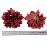 5Pcs Cabezas De Flores Artificiales Dahlias Para Decoración De Navidad Hogar Y Habitaciones Bodas Y Murallas Accesorios De Flores Falsas - details 2