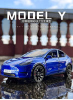 Modelo De Coche Tesla Model Y Model 3 Model S De 1:24 En Aleación Con Sonido Y Luz Juguete Coleccionable Para Niños Regalo De Cumpleaños - details 0