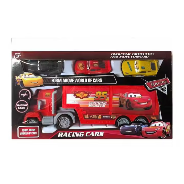 CAMION PORTA COCHES + 3 COCHES CARS DE PANRITOS - 1