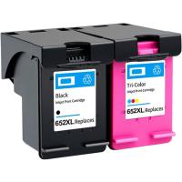 HP 652XL Pack 2 tinteiro Compatible 652XL (F6V25AE F6V24AE) negro y Tricolor - details 2
