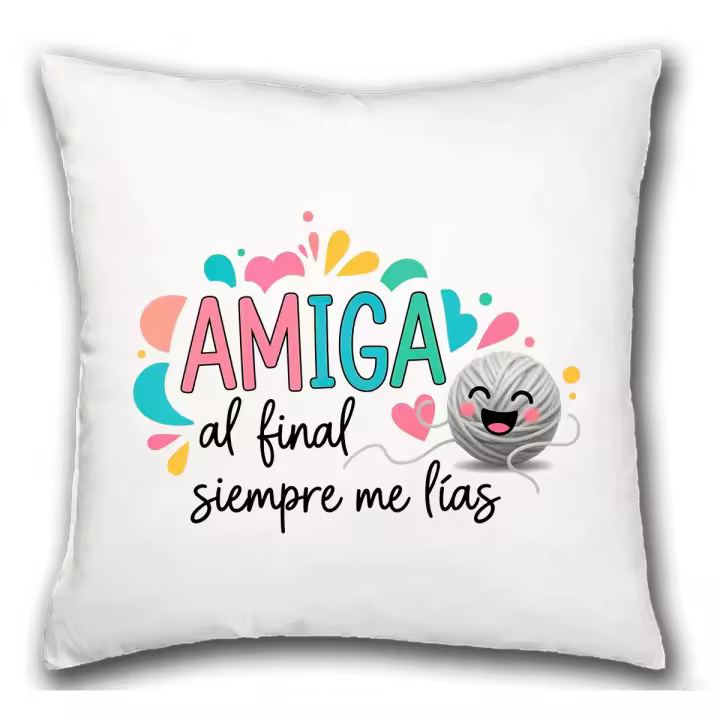 MERCHANDMANIA Cojín frase graciosa bonita amiga amistad amigo hogar comodo cussion - 1