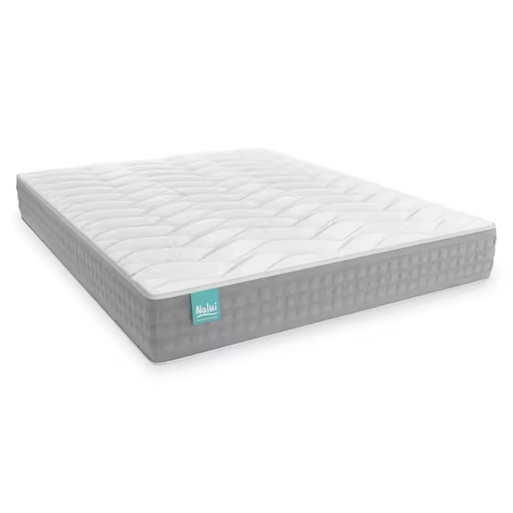 Nalui Colchón Viscoelástico Talaia Blanco ±26cm Firmeza Media con Tejido Strech Bambú. Reversible | Fabricado en España - 1