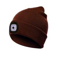 Gorro De Invierno LED Con Luz Recargable Por USB Unisex Gorro Caliente Con Farol De Cabeza Para Noche Capa De Luz De Flashlight Tejido - details 12