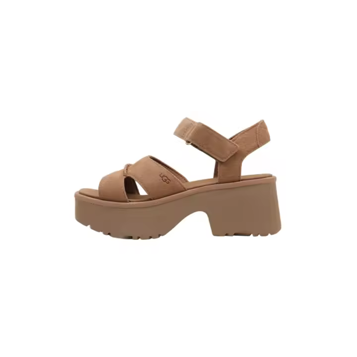 UGG New Heights Ankle Strap Sandalias Con Plataforma Mujer Marrón - 1