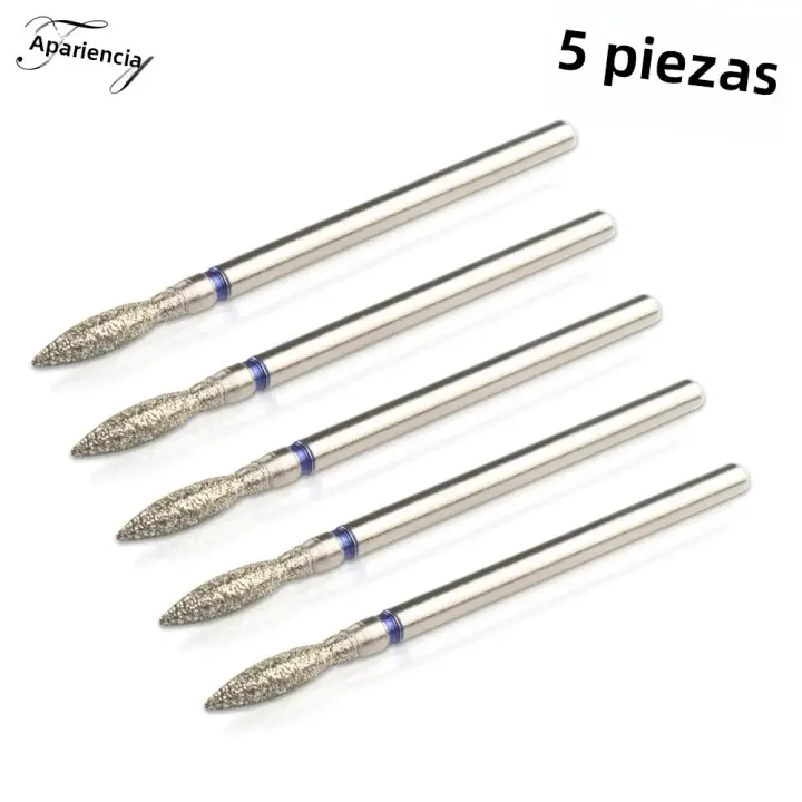 Juego De 5 Piezas De Brocas Para Uñas Manicura Con Drill Eléctrico Cuchillas De Diamante Para Limpiador De Cutícula Kit De Brocas Para Máquina De Archivar Uñas - 1