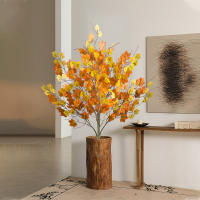 Arbol De Maple Artificial De 40-60cm Hojas De Maple Falsas Para Decoración De Halloween Y Festivales De La Cosecha Material De Seda Y Plástico - details 0