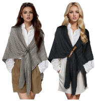 Bufanda De Tela Traidora Con Botones De Cuero Para Mujer Multifuncional Estilo Casual Adecuada Para Todas Las Estaciones - details 15