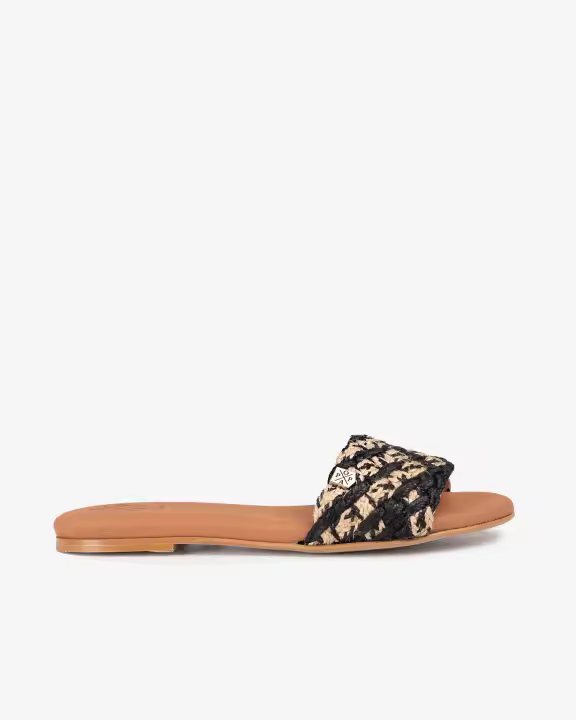 POPA Sandalia Plana Varkala Yute Negro - 1