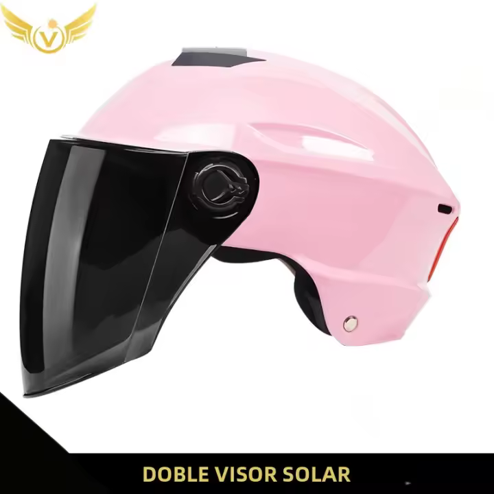 Casco De Motocicleta Eléctrico V E-Scooter Seguridad Para Hombre Y Mujer Equipo Urbano Chopper Estilo Caída Del Agua Abs 0.6kg - 1