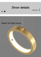 Lámpara Colgante Nórdica LED Para Iluminación Interior De Dormitorio Y Sala De Estar Decoración De Hogar Lámpara Colgante Para Mesa De Comedor - details 12