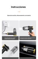 <ALIMT ><ALIMT >🎁</ALIMT></ALIMT>【Detalles para Mamá】Aspirador Portátil para Coche - Mini, Recargable, 9000Pa Succión, Negro, 120W, 7.4V, 300cm Cable, Iluminación Integrada - Ideal para Coche, Hogar y Oficina - details 9